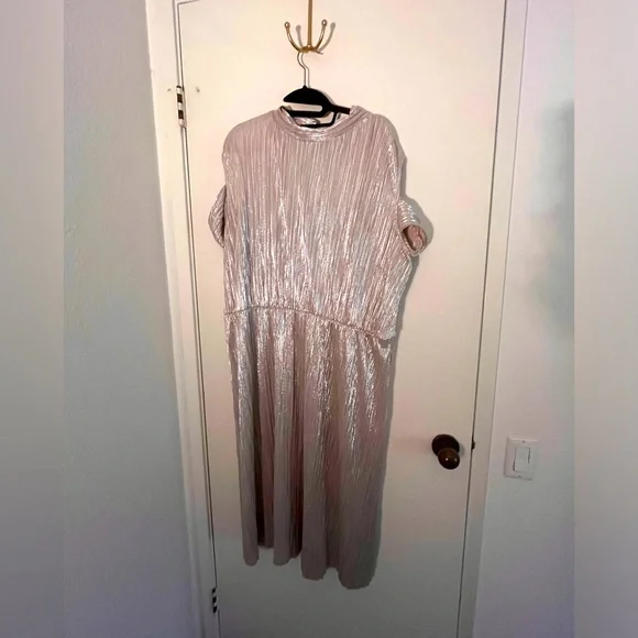 ASOS Curve | Dresses | Size 2 Asos Curve Plisse Champagne Colored Dress |  Poshmark